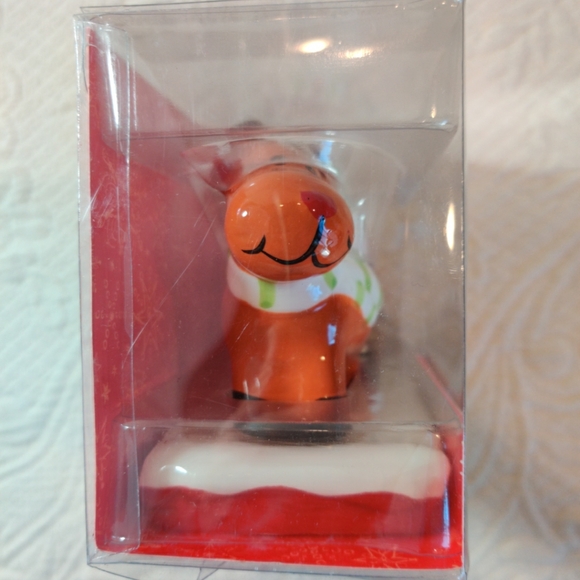 Boston Warehouse Santa & Rudolph Reindeer Salt & Pepper Shakers New in box - Picture 2 of 6